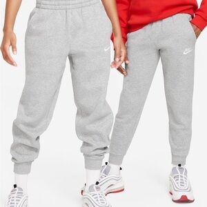 NEW Nike Kids Gray Club Jogger Pants Sweatpants Boys Girls NWOT Small